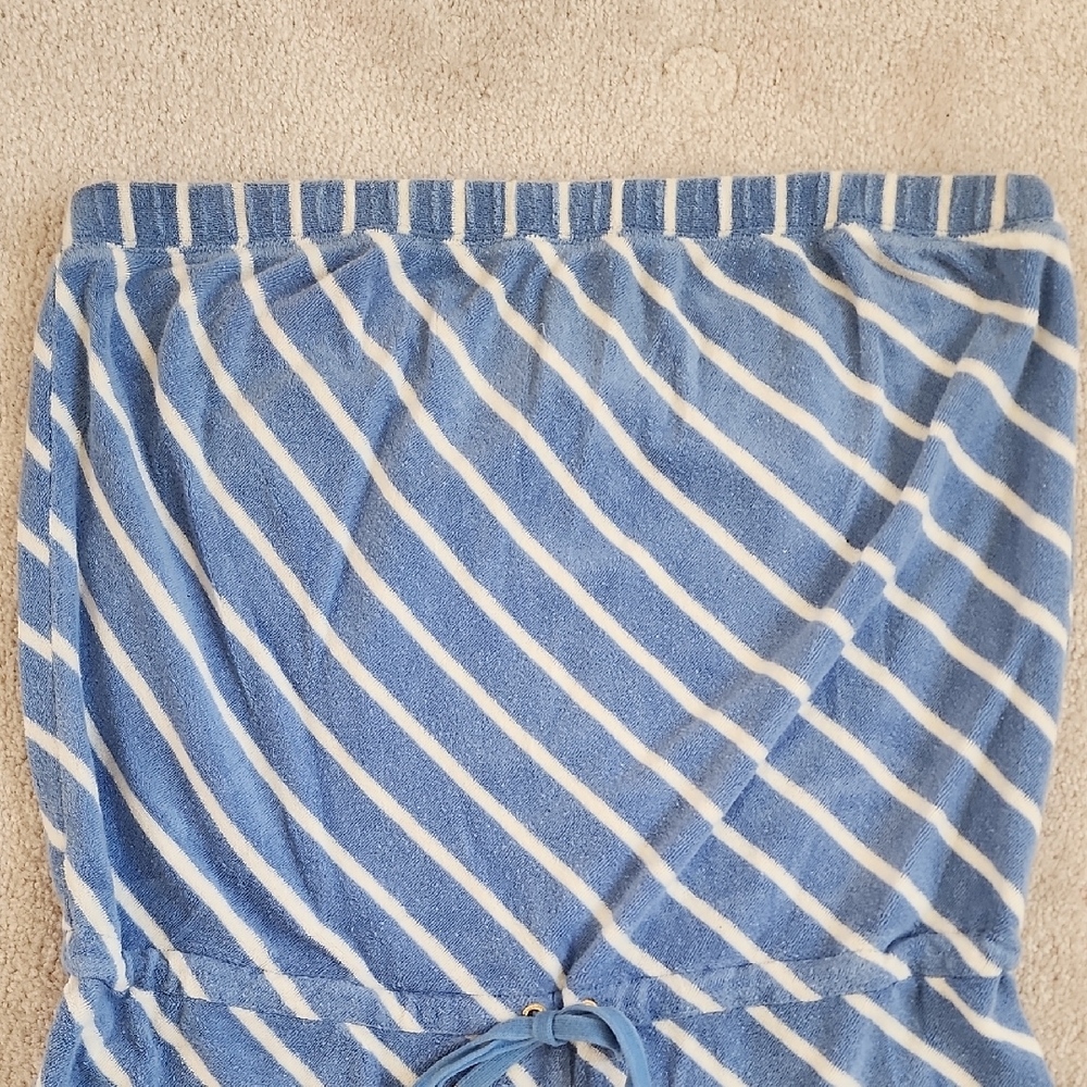 Juicy Couture VINTAGE Blue and White Striped Romper Y2K WORN 3 TIMES! - Picture 2 of 8